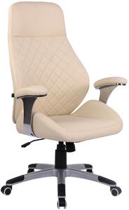 Kancelářská židle Selby - umělá kůže | krémová