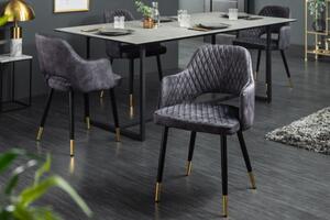 Jídelní židle PARIS šedá samet Nábytek | Jídelní prostory | Jídelní židle | Všechny jídelní židle