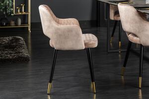 Designová židle Laney růžový samet