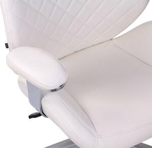 Kancelářská židle Selby - umělá kůže | bílá