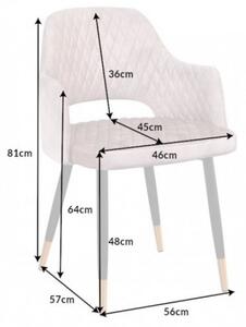 Designová židle Laney růžový samet