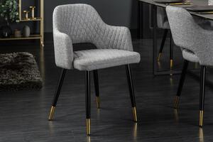 Jídelní židle PARIS světle šedá strukturovaná látka Nábytek | Jídelní prostory | Jídelní židle | Všechny jídelní židle