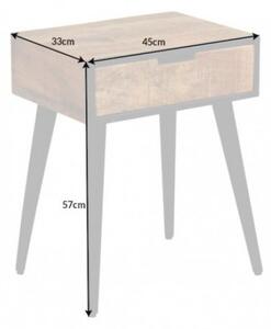 Dřevěný noční stolek Industrial