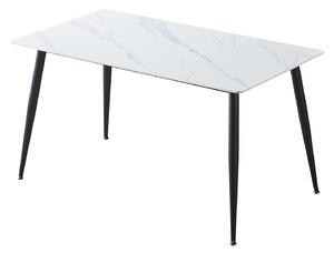 Jídelní stůl ADRIA 130x70 bílý mramor