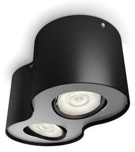 53302/30/16 Stropní bodové LED svítidlo Philips Phase 2x4,5W 1000lm 2700K, černé
