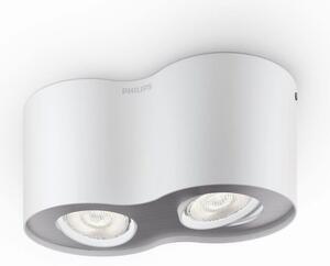 53302/31/16 Stropní bodové LED svítidlo Philips Phase 2x4,5W 1000lm 2700K, bílé