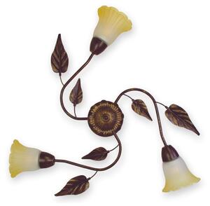 BRILAGI - Stropní svítidlo BLOSSOM 3xE27/40W/230V pr. 75 cm patina/mosaz
