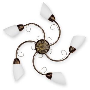 BRILAGI - Stropní svítidlo VINE 5xE27/40W/230V pr. 75 cm patina/mosaz