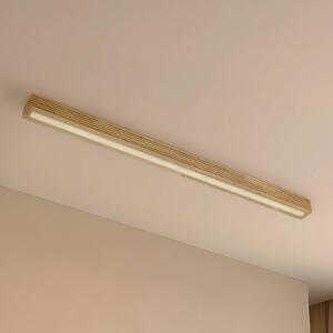 Lucande LED stropní svítidlo Emara, světlé dřevo, dub, stmívatelné, stmívatelný, Světlé dřevo, Obývací pokoj / jídelna, Dřevo, Design