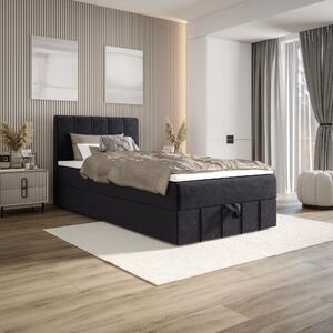 Jednolůžková boxspringová postel 120x200 MADLEN COMFORT 1 - tmavě šedá