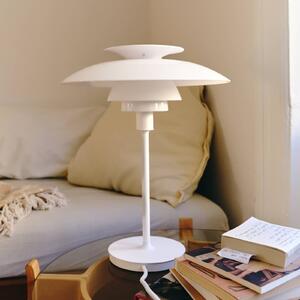 Louis Poulsen stolní lampa PH80, opálově bílá, výška 40 cm, E14, Bílá / opál, Obývací pokoj / jídelna, Hliník, Skandinávský