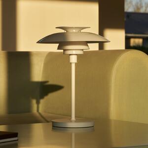 Louis Poulsen LED stolní lampa na baterie PH 80, opálově bílá, IP44, stmívatelný, Bílá / opál, Obývací pokoj / jídelna, Hliník, Skandinávský