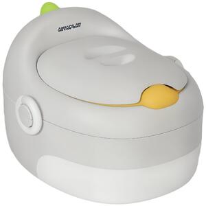 AIYAPLAY 3-v-1 Dětský nočník, Odnímatelný nočník, Nočník s madly, pro děti 6-72 měsíců, Nosnost do 50 kg, Plast, Umělá kůže, Šedý | Aosom