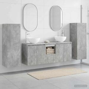 Sada koupelnového nábytku 5 ks Betonově šedá 33 x 34,5 x 100 cm 3405986