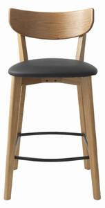 Designová barová židle Kian přírodní - černá - Skladem