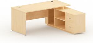 Kancelářský stůl se skříňkou MIRELLI A+ 1600 x 1600 mm, pravý, bříza
