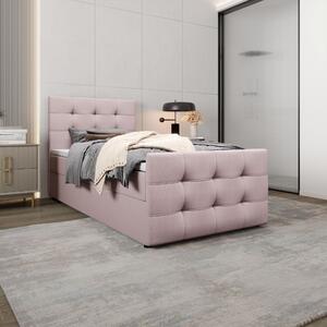 Kontinentální postel 100x200 VASILISA COMFORT 5 - světle růžová