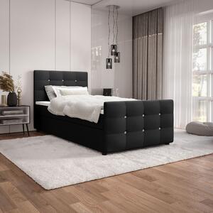 Jednolůžková postel 90x200 KAUR COMFORT s úložným prostorem - černá 1