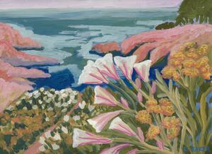 Ilustrace Sea and flowers, Eleanor Baker, (40 x 30 cm)