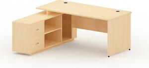 Kancelářský stůl se skříňkou MIRELLI A+ 1600 x 1600 mm, levý, bříza