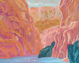 Ilustrace Pink rocks, Eleanor Baker, (40 x 30 cm)