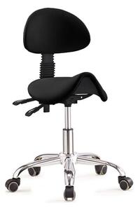 Sedlová otočná židle s opěrkou zad, ve více barvách-černá