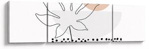 Obraz - Line art květiny N⁰3 (170x50 cm)