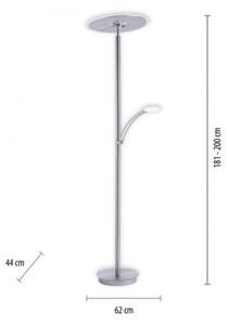 Paul Neuhaus 673-55- LED Stmívatelná stojací lampa ARTUR 2xLED/21W/230V+LED/6W