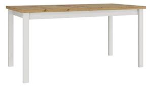 Rozkládací kuchyňský stůl 160x90 cm ELISEK 4 - dub artisan / bílý