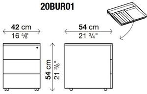 Kristalia designové úložné boxy Bureau 3 Drawers
