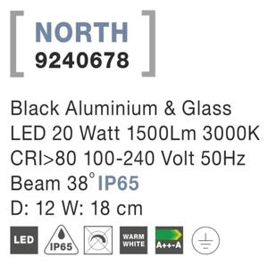 Venkovní LED lampa North 12 černé
