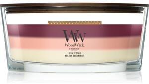 Woodwick Trilogy Lush Nectar vonná svíčka s dřevěným knotem 453.6 g