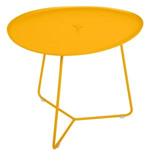 Medově žlutý kovový konferenční stolek Fermob Cocotte 44 x 55 cm