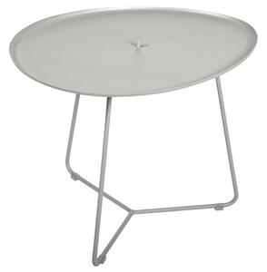 Světle šedý kovový konferenční stolek Fermob Cocotte 44 x 55 cm