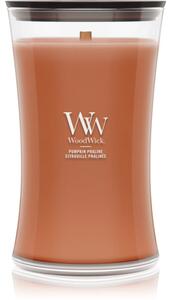 Woodwick Pumpkin Praline vonná svíčka s dřevěným knotem 610 g