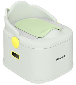 AIYAPLAY 3-v-1 dětský nočník, odnímatelný nočník, nočník s držadly, pro děti 6-72 měsíců, do 50 kg, plast, umělá kůže, šedý | Aosom