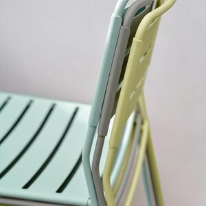 Světle šedá kovová stohovatelná zahradní židle Fermob Surprising