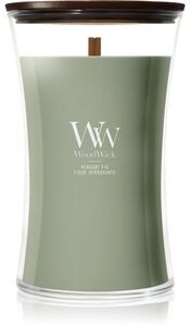Woodwick Verdant Fig vonná svíčka s dřevěným knotem 610 g