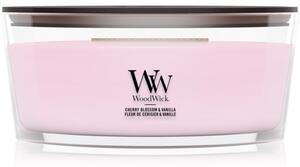 Woodwick Cherry Blossom & Vanilla vonná svíčka s dřevěným knotem 453.6 g