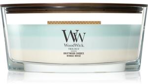 Woodwick Trilogy Driftwood Shores vonná svíčka s dřevěným knotem 453.6 g