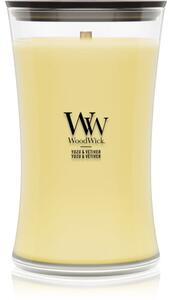 Woodwick Yuzu & Vetiver vonná svíčka s dřevěným knotem 610 g