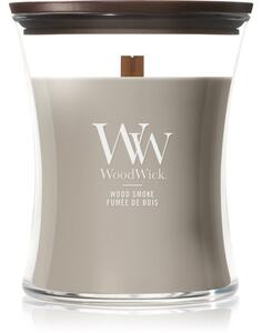 Woodwick Wood Smoke vonná svíčka s dřevěným knotem 275 g