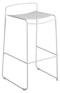 Bílá kovová stohovatelná zahradní barová židle Fermob Surprising 86 cm