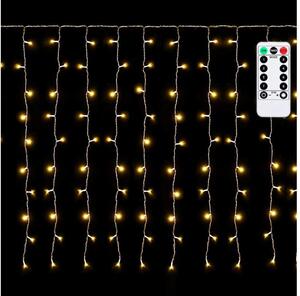 Aigostar - LED Ven. ván. řetěz 150xLED/6W/230V/8 funkcí 1,5x1m IP44 tep bílá+DO