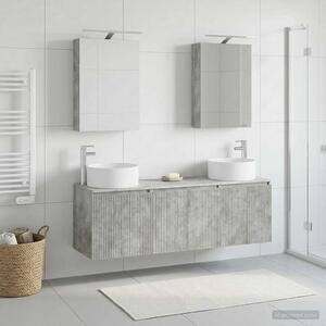 Sada koupelnových skříněk 5 ks Betonově šedá Kompozitní dřevo 3406554