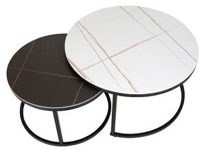 Konferenční stolek Ferrante B, bílá / černá