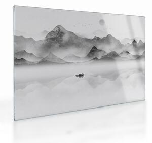 Skleněný obraz - Japonské jezero (70x50 cm)