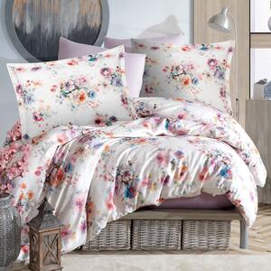 SATÉNOVÉ POVLEČENÍ LUXURY FARYA 160X200 CM, 2KS 70X80 CM KVĚTY