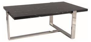 Konferenční stolek Vela - obdélník, černá / stříbrná