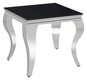 Konferenční stolek Prince - čtverec, černá / stříbrná